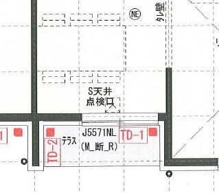 一条工務店i-smart玄関上のバルコニー図面