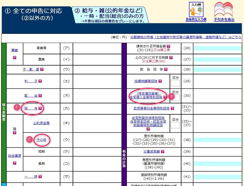 国税庁確定申告書等作成コーナーを利用した確定申告書作成手順