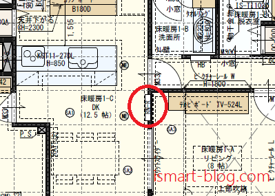 我が家のリモコンニッチ配置場所の図面