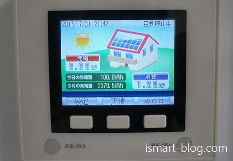 一条工務店の太陽光発電モニター